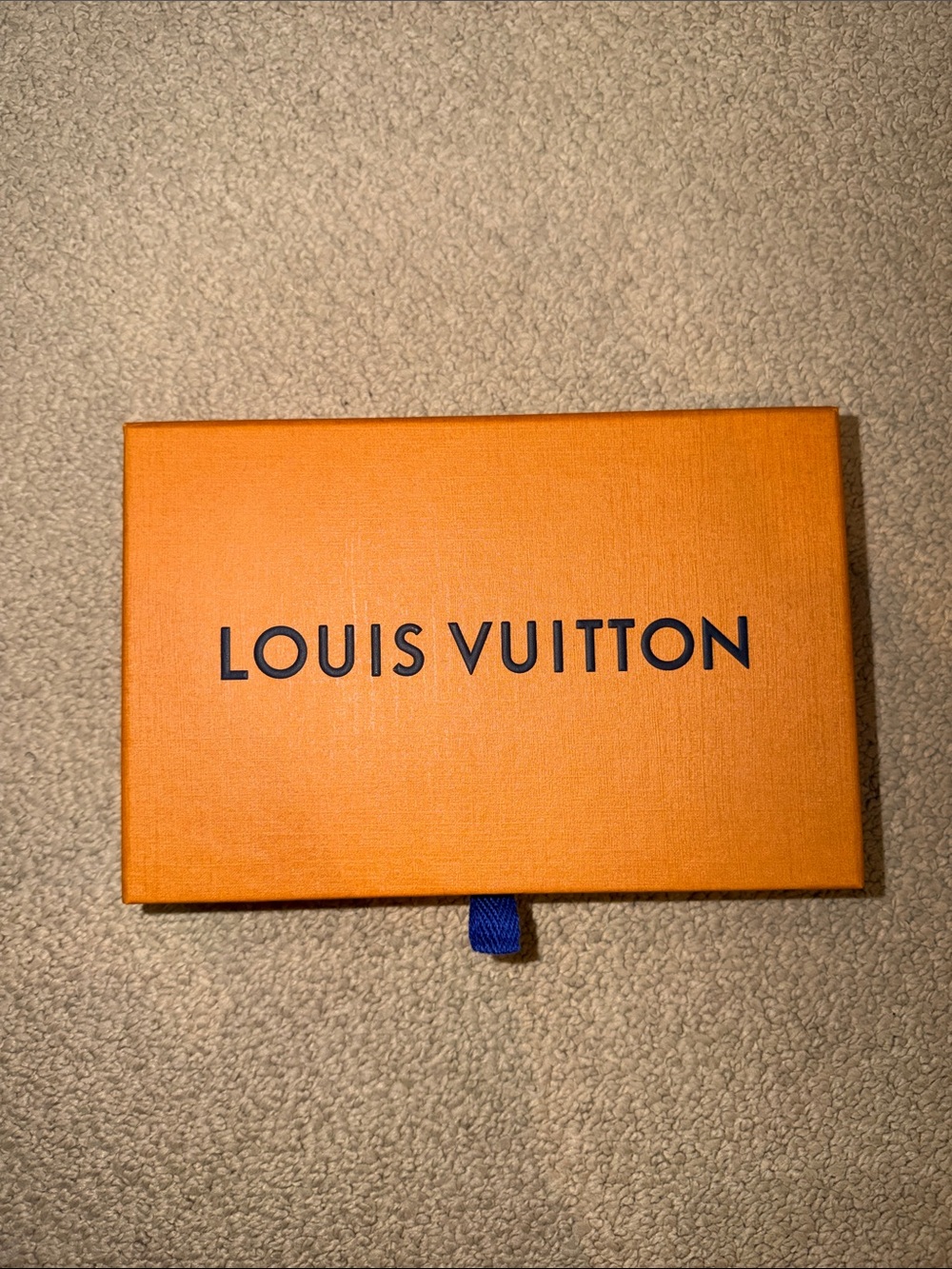 Louis Vuitton Orange Box with Blue Pull Tab
